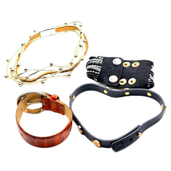 Lot Vintage Leather Jewelry READ - Picture 2 of 10